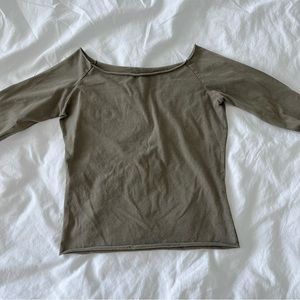 Brandy Melville Green Long-sleeve Top